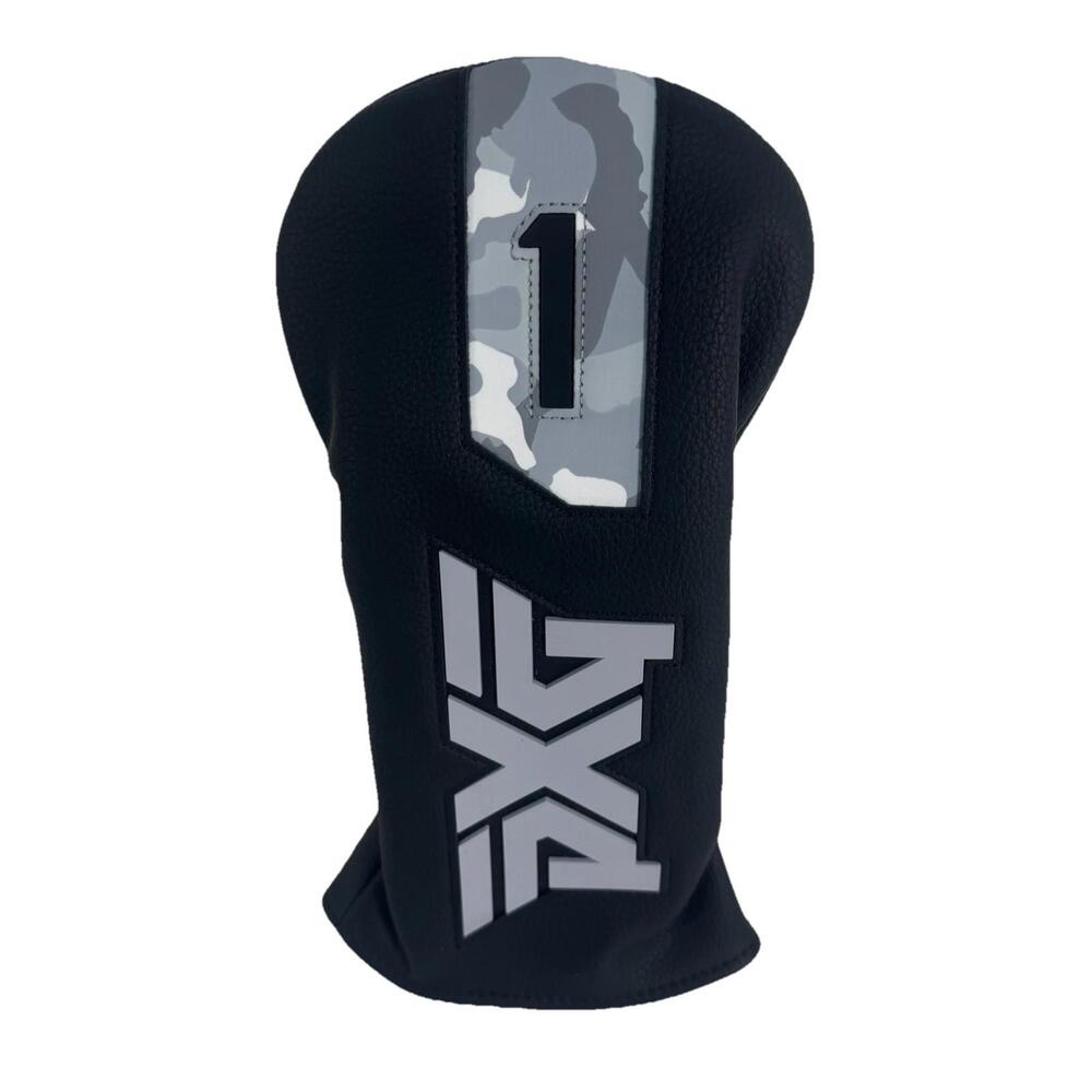 PXG Driver Head Cover #1 Gray Letters Camo Quick-Stick Cart Magnet Mint B8